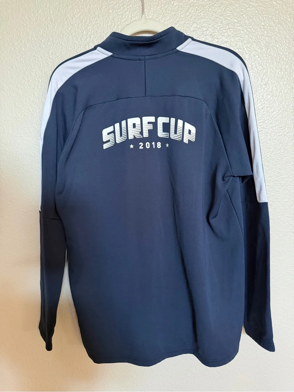 Nike Dri-FIT San Diego Surf Cup 2018 Quarter Zip Pullover Mens Large Navy Soccer